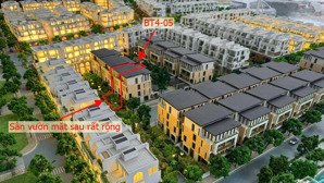 bán căn bt sân vườn áp góc 2 mặt tiền bt4-05 diện tích 160m2, hướng bắc tại vaquarius văn giang