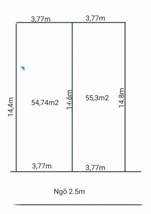 lên hình cặp đôi song sinh ngõ 54 tràng cát 110m2 giá 2580