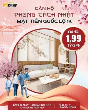 bcons asahi chuẩn sống nhật bản thanh toán trước 350 triệu, lãi suất 0 đồng đến nhận nhà