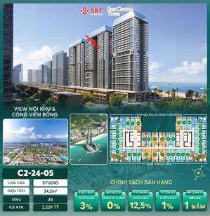 suất ngoại giao cuối cùng từ cđt căn studio mặt biển 2,229 tỷ ưu đãi chiết khấu 16%