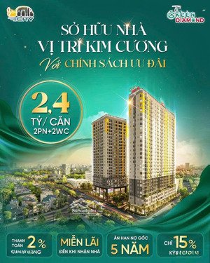 chỉ với 579 triệu sở hữu căn hộ bcons 2pn thiết kế kính bo góc panorama, ngay làng đh. ck đến 6%