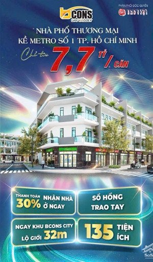 bán nhà phố thương mại bcons uno valley ngay khu đô thị bcons vị trí đắc địa tại đường thống nhất