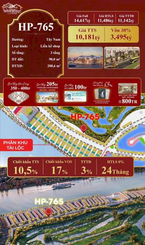 HP-765 – Sản phẩm vừa để ở, vừa kinh doanh, sinh lời bền vững!