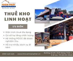 Thuê kho khu vực Bình Dương-Hồ Chí Minh