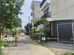 lô góc diện tích 40.1m2 đất dịch vụ lại yên. mặt tiền 4.2m đường rộng oto tránh. ngay gần đường 40m