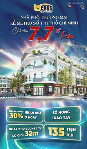 bán nhà tại bcons city, 7,7 tỷ, 4pn, 5wc, nhiều tiện ích