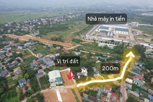 rẻ hơn thị trường 6 giá, chủ có 4 lô (lô góc) ngay sát cổng nhà máy in tiền. dt hơn 100m2, sẵn sổ