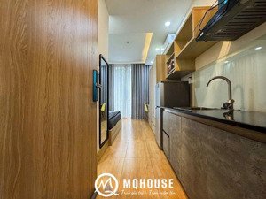 cho thuê căn hộ studio ban công dt 45m2 full nội thất - view bờ kè thoáng mát - gần khu pxl