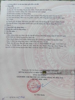 bán gấp lô đất thổ 92m2 ở mặt tiền huỳnh thị mài, tân hiệp - hóc môn-shr-giá 1 tỷ 8