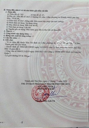 chính chủ cần bán lô đất lk5-15 tđc 1.8 ha chợ bình khánh giá 12.1 tỷ 