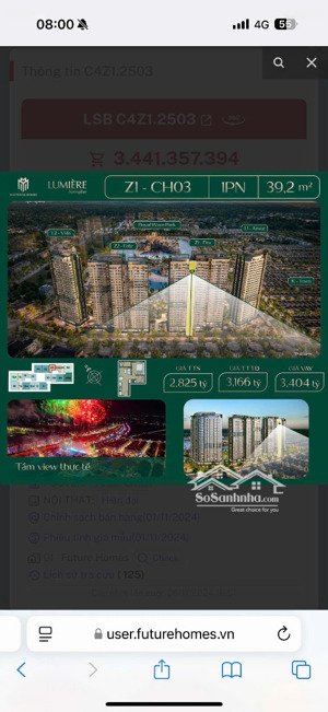 siêu phẩm 1n+ tòa z1 lumiere springbay - ban công thoáng tầng trung, view pháo hoa, giá chỉ từ 3tỷ1