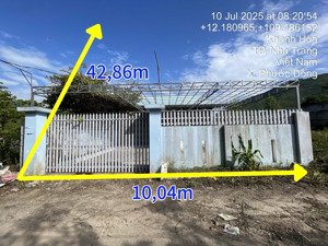 đất 427m2 nhà mặt tiền 10m2 gần resort nha trang tại thôn phước hạ, xã phước đồng