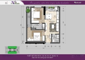 cho thuê 2pn - iris garden trần hữu dực 62m² giá 14 triệu/tháng có tl
