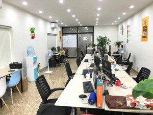 chính chủ cho thuê nhà trung kính 80m x 5 tầng 1 hầm mt 5m, thông sàn, thang máy pccc 54tr/tháng