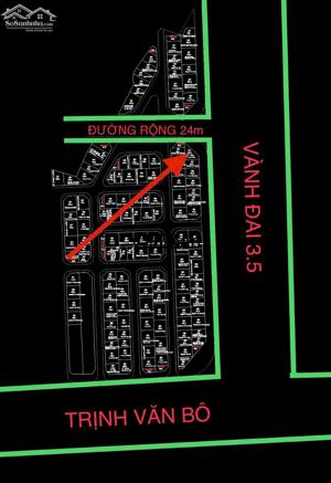 Bá,n Đất Mặt Đường Vành Đai 3.5, 109m². Lô góc 2 Mặt Tiền Đường Vỉa Hè 5M Kinh Doanh Đỉnh.