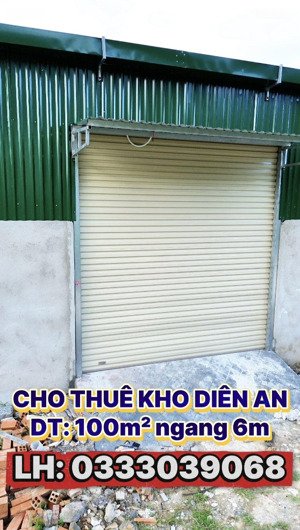 cho thuê kho tại diên an 100m giá 5 triệu. lh: . lan