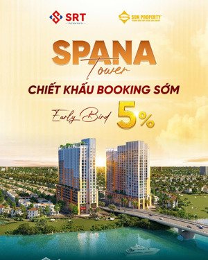 booking nhận ngay ck 5% spana tower, căn hộ sở hữu lâu dài giá rẻ chỉ từ 5x triệu/m hoà xuân đn