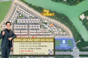 biệt thự đơn lập lớn nhất the orchard 311.2m² - suất nội bộ