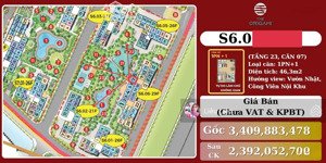 tin thật 100%! chiết khấu 1,019 tỷ ch 1pn+1 the origami vinhomes cho người trẻ, giá chỉ 2,392 tỷ