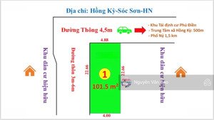chuyển nhượng lô đất tại yên lương, hồng kỳ, hà nội