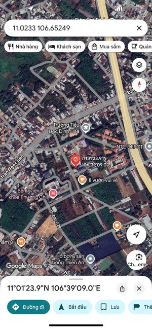 bán đất tại định hòa, thủ dầu một, bình dương, 6 tỷ090, 406m2 giá siêu hời