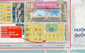 chính chủ bán ad5-06 đường 17m trục chính vào grandword và tn4-134 xẻ khe 84m2 thiên nga