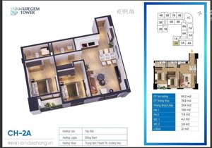 bán căn hộ chung cư 2pn, 2wc tại bluegem tower, 5,8 tỷ, 76m2, tứ hiệp, thanh trì, hà nội