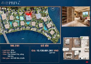 căn 3pn view sông đẹp nhất the privé giá tốt nhất thị trường chỉ 12,086 tỷ!