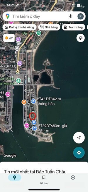 bán đất biệt thự biển tuần châu nngay cạnh bãi tắm