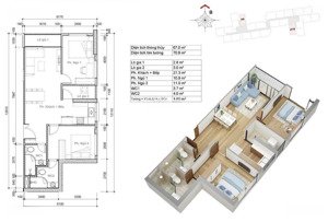 bán căn góc eco green sài gòn, 5,65 tỷ, 70m2, 2pn, 2wc, tầng cao, thoáng. 