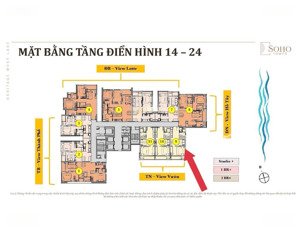 bán căn hộ studio dự án soho heritage - hồ tây