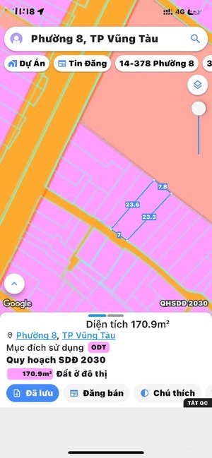 bán đất xây biệt thự mini hẻm xe hơi 5m trương công định, tp. vũng tàu thổ cư 100% giá sốc 11 tỷ