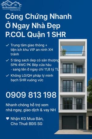 ️️️Công Chứng Nhanh Ở Ngay Nhà Đẹp P.COL Quận 1 SHR.️️️