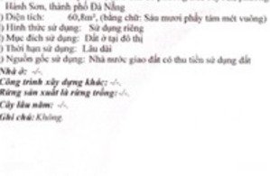 cần bán nhanh lô đất an thượng (tôn thất thiệp) mỹ an. giá cực tốt