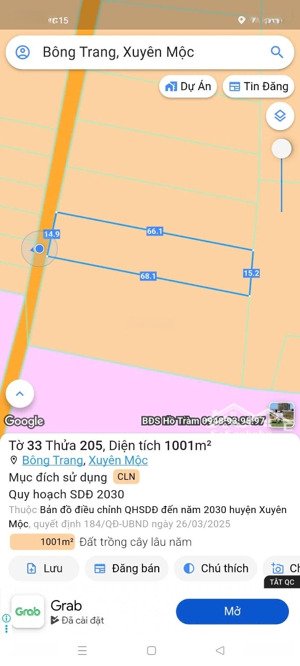 chính chủ cần ra gấp lô đất xã bông trang cũ,xã xuyên mộc mới thành phố hồ chí minh