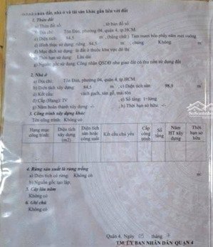 mua là lời - chỉ 10,2 tỷ - mặt tiền tôn đản - sổ 84,5m2 (ngang 5,6m x 16m)