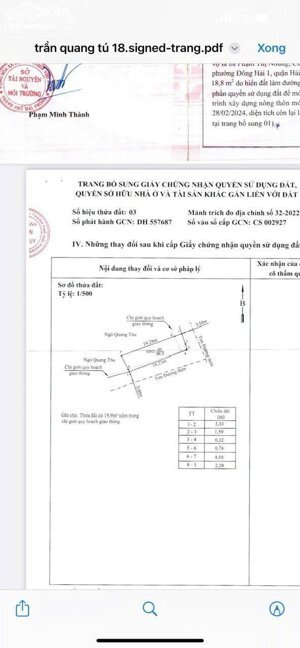 Chuyển nhượng lô góc bánh chưng 96,3m2 Thấp Linh Minh Tân Kiến Thụy giá 2,06 tỷ