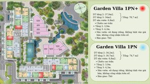 garden villa 1t1l 78m2 chỉ 3.5 tỉ, mua trực tiếp từ cđt, độc bản giới hạn chỉ 8 căn, miễn pql 12th