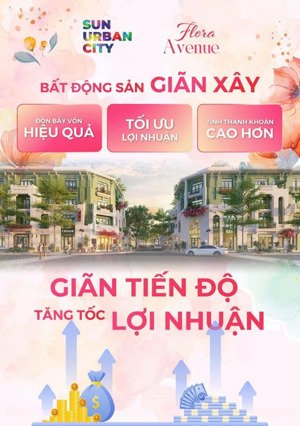 sở hữu lô nhà phố 3,5 tầng khu đại lộ hoa trực diện công viên sunworld hà nam, sổ lâu
