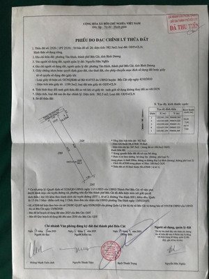 chủ cần ra đi lô đất: 7x54. 100m2 thổ cư. thông ra đại lộ bình dương. đối diện khu du lịch đại nam