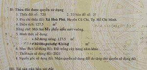 bán đất tại đường bến than, xã hòa phú, củ chi, hồ chí minh, 680 triệu, 127 m2 - hot!
