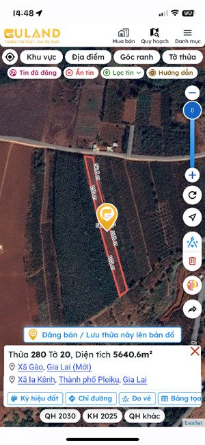 bán đất tại đường vũ lăng, xã ia kênh, plei ku, gia lai, giá cực chất 45 tỷ, 66868 m2