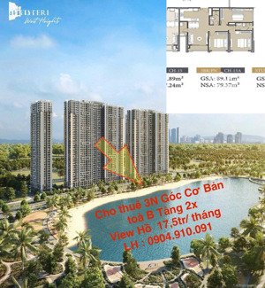 tôi cần cho thuê 3n view hồ toà mas b. đã có rèm và kèm nội thất cđt