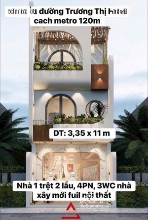 nhà ngay metro q12 trương thị hoa - đúc 3 tầng chủ tặng full nội thất