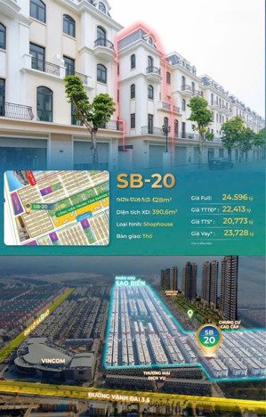 cần bán liền kề xẻ khe căn sb - 20 thuộc vin ocean park 2