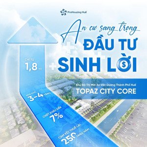 an cư sang trọng - đầu tư sinh lời - chỉ với 1,8 tỷ - thu về 2,88 tỷ trong 18 tháng tại tp huế