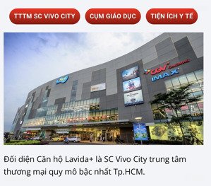 bán căn hộ chung cư lavida plus, 1,85 tỷ, 27m2, q7, hcm vị trí đẹp, nhiều tiện ích uy tín