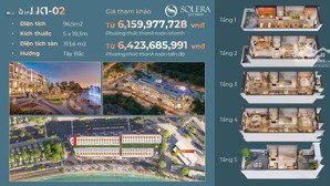 còn duy nhất 1 căn cạnh góc nhà phố liền kề solera quy nhơn. giá niêm yết từ chủ đầu tư cho nhà đt