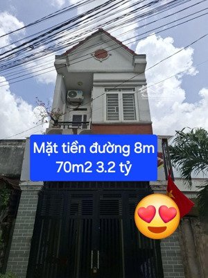 bán nhà mặt tiền đường 8m gần trung tâm hành chính dĩ an - tp.dĩ an - bình dương nhà 2 tầng: 3pn