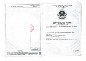 qsdđ tại thửa đất số: 520, tờ bản đồ số: 18, kp suối cam, tiến thành, đồng xoài, tỉnh bình phước